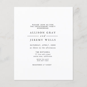 Budget Engagement Party Invitation Flyer チラシ