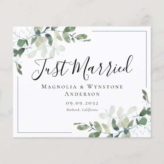 BUDGET Eucalyptusの結婚発表葉書 (正面)