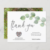 Budget EucalyptusスクリプトフォトQRコードありがとう (正面/裏面)