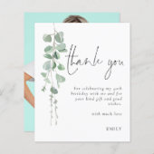 Budget Eucalyptus写真40th誕生日ありがとう (正面/裏面)