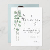 Budget Eucalyptus写真50th誕生日ありがとう (正面/裏面)