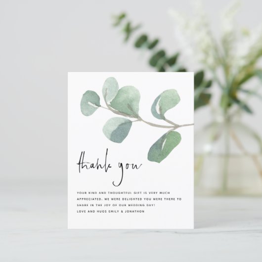 Budget Eucalyptus 結婚's Photo QR Code Thank You (スタンド正面)