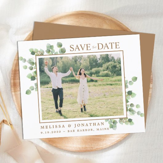 Budget Eucalyptus Greenery写真Save The Date