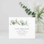 Budget Eucalyptus Greenery Photo Save the Date (スタンド正面)