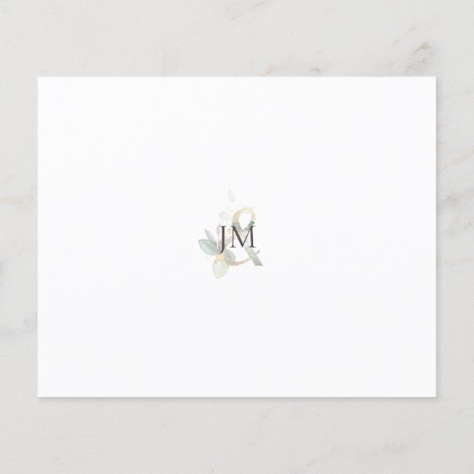 Budget Eucalyptus Greenery RSVP応答カード (裏面)