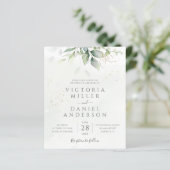 Budget Eucalyptus Greenery Wedding Invitation (スタンド正面)