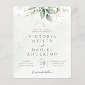 Budget Eucalyptus Greenery Wedding Invitation (正面)