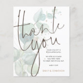 Budget Eucalyptus Photo'結婚s Thank You (正面)
