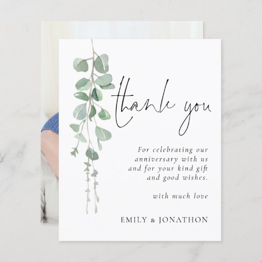 Budget Eucalyptus Photo Anniversaryありがとう (正面/裏面)