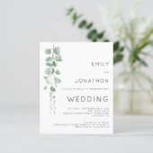 Budget Eucalyptus Photo QR Code Wedding Invitation (スタンド正面)