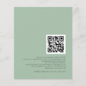 Budget Eucalyptus QR Code Wedding Invitation (裏面)