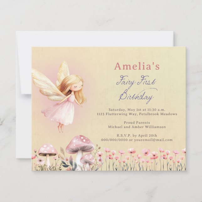 Budget Fairy First Theme Girl's 1st Birthday Party (正面)