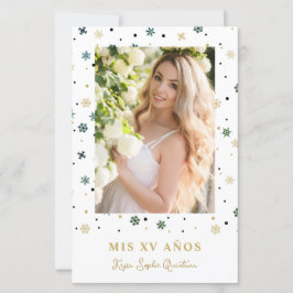Budget Fake Golden Snowflake Quinceañera Spanish