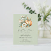 Budget Fall in Love Pumpkin Sage Green ベビーシャワー (スタンド正面)