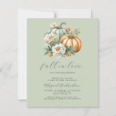 Budget Fall in Love Pumpkin Sage Green ベビーシャワー (正面)
