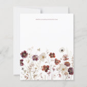 Budget Fall Wildflowers Wedding Invitation (裏面)