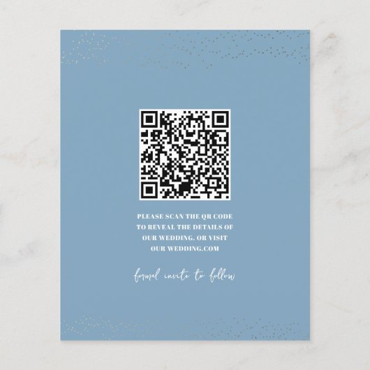 Budget Faux Gold Save the Date 写真 (裏面)
