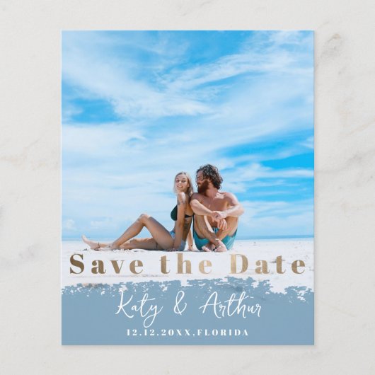 Budget Faux Gold Save the Date 写真 (正面)