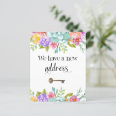 Budget Floral New Home Address Moving Announcement (スタンド正面)