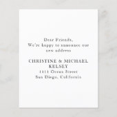 Budget Floral New Home Address Moving Announcement (裏面)