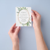 Budget Floral Wedding Invitation Flyer チラシ (手)