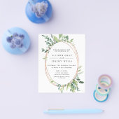 Budget Floral Wedding Invitation Flyer チラシ (シングル)