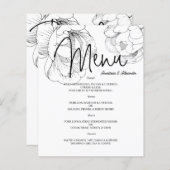 Budget Floral WEDDING MENU. Flyer (正面/裏面)