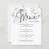 Budget Floral WEDDING MENU. Flyer (正面)