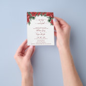 Budget Floral Wreath Wedding Invitation  チラシ (手)