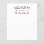 Budget Floral Wreath Wedding Invitation  チラシ (裏面)