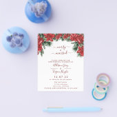 Budget Floral Wreath Wedding Invitation  チラシ (シングル)