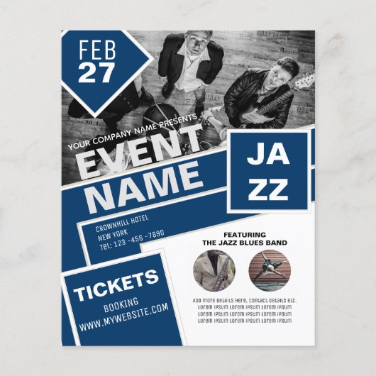 BUDGET Flyer FREE Design Help Entertainment Theme チラシ (正面)