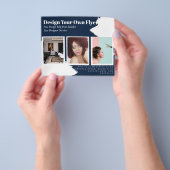 BUDGET Flyer FREE Design Template Abstract Blue チラシ (手)