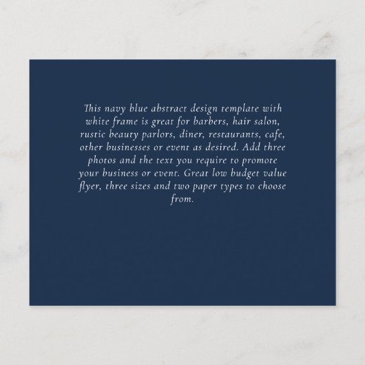 BUDGET Flyer FREE Design Template Abstract Blue チラシ (裏面)