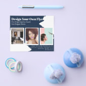 BUDGET Flyer FREE Design Template Abstract Blue チラシ (シングル)