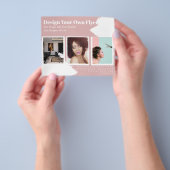 BUDGET Flyer FREE Design Template Abstract Pink チラシ (手)