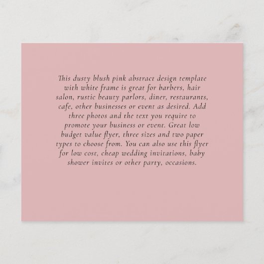 BUDGET Flyer FREE Design Template Abstract Pink チラシ (裏面)