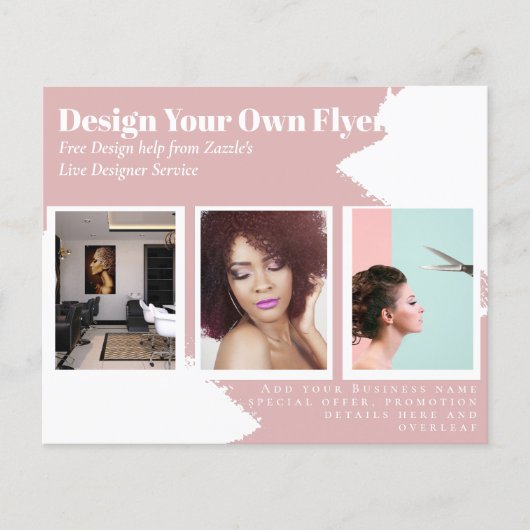 BUDGET Flyer FREE Design Template Abstract Pink チラシ (正面)