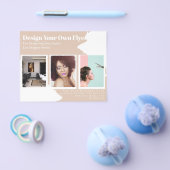 BUDGET Flyer FREE Design Template Abstract Tan チラシ (シングル)