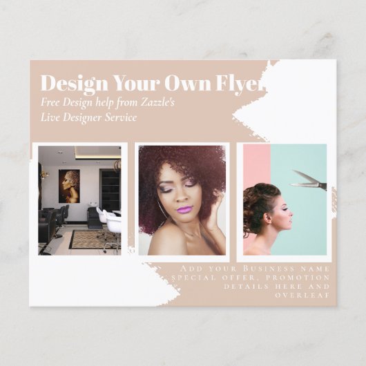 BUDGET Flyer FREE Design Template Abstract Tan チラシ (正面)