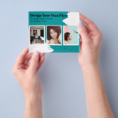 BUDGET Flyer FREE Design Template Abstract Teal チラシ (手)