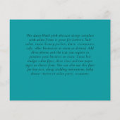 BUDGET Flyer FREE Design Template Abstract Teal チラシ (裏面)