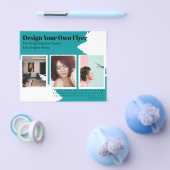 BUDGET Flyer FREE Design Template Abstract Teal チラシ (シングル)