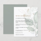 Budget Folidsの縮小結婚式招待状 (正面/裏面)