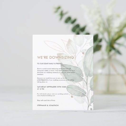 Budget Folidsの縮小結婚式招待状 (スタンド正面)