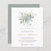 Budget Folids Sage仮想結婚式招待状 (正面/裏面)