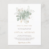 Budget Folids Sage仮想結婚式招待状 (正面)