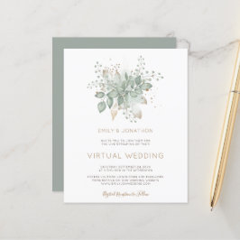 Budget Folids Sage仮想結婚式招待状