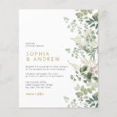 Budget Forest Greenery Wedding Invitation (正面)