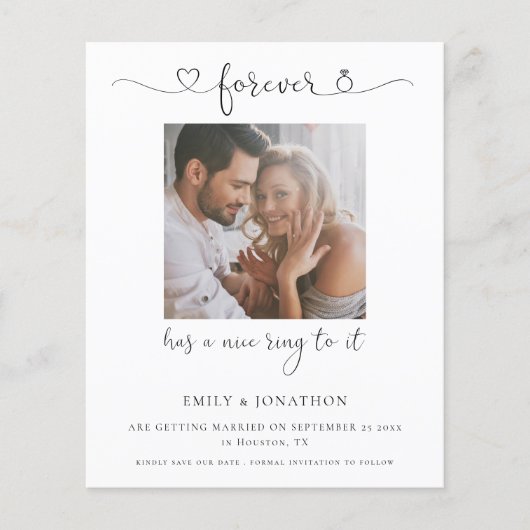 Budget ForeverはItにリングや輪を持っている写真の日付を保存 (正面)